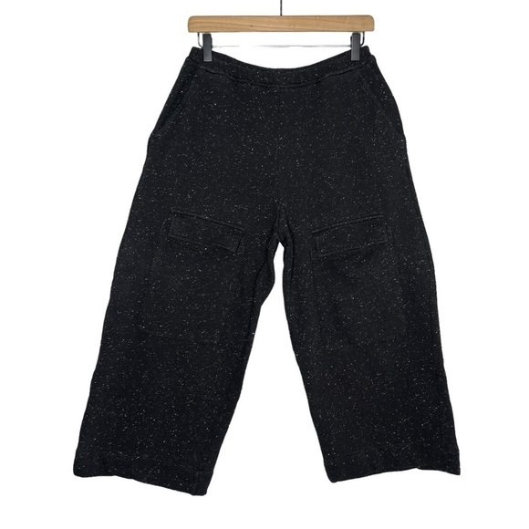 Alembika Pants Womens Large Elastic Waist Pull On Wide Leg Cargo Crop Sweatpants